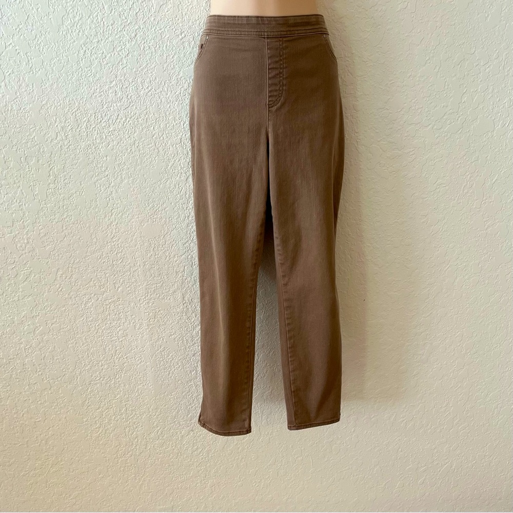 Perfect Stretch Pull on Slim Ankle Girlfriend Light Brown Jeans by Chico’s 8
